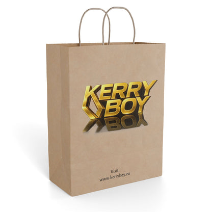 Kerry County Map Paper Gift Bag — Reusable Kraft & White Tote for Irish Gifts