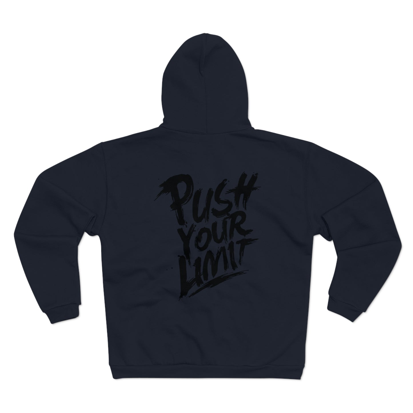 Motivational Unisex Hooded Zip Sweatshirt - 'Push Your Limit'
