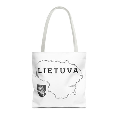 Lietuva Map Tote Bag - Stylish Travel Bag for Lithuanian Pride