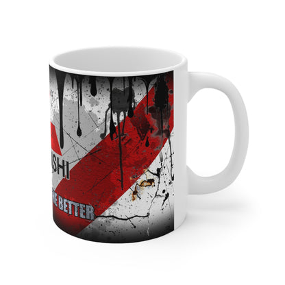 Mitsubishi-Inspired Ceramic Coffee Mug – 11oz & 15oz – Ideal for Car Enthusiasts