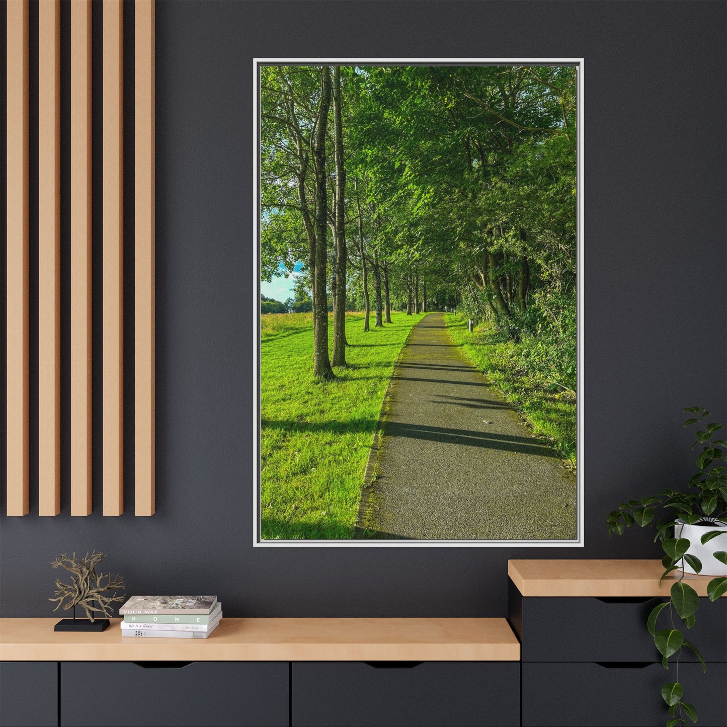 Listowel Town Park Matte Canvas, Framed (Multi-color)