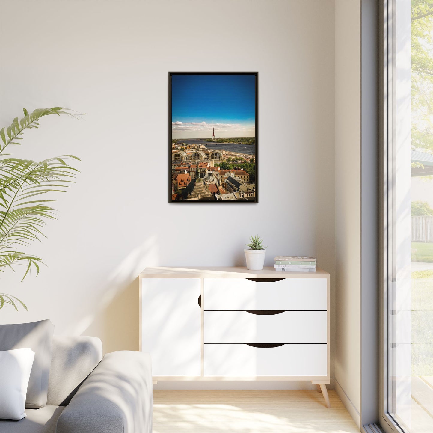 Riga TV Tower Matte Canvas, Framed (Multi-color)