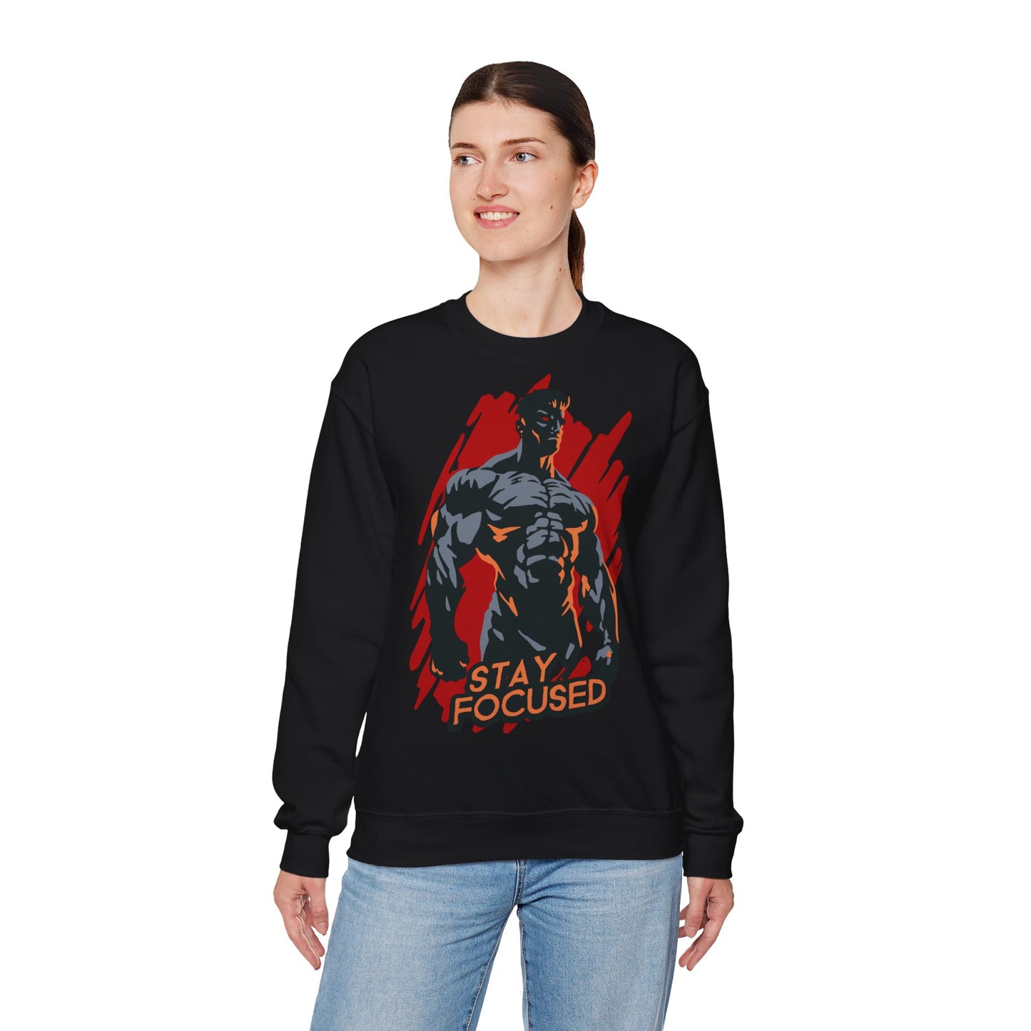 Stay Focused Graphic Unisex Heavy Blend™ Crewneck Sweatshirt