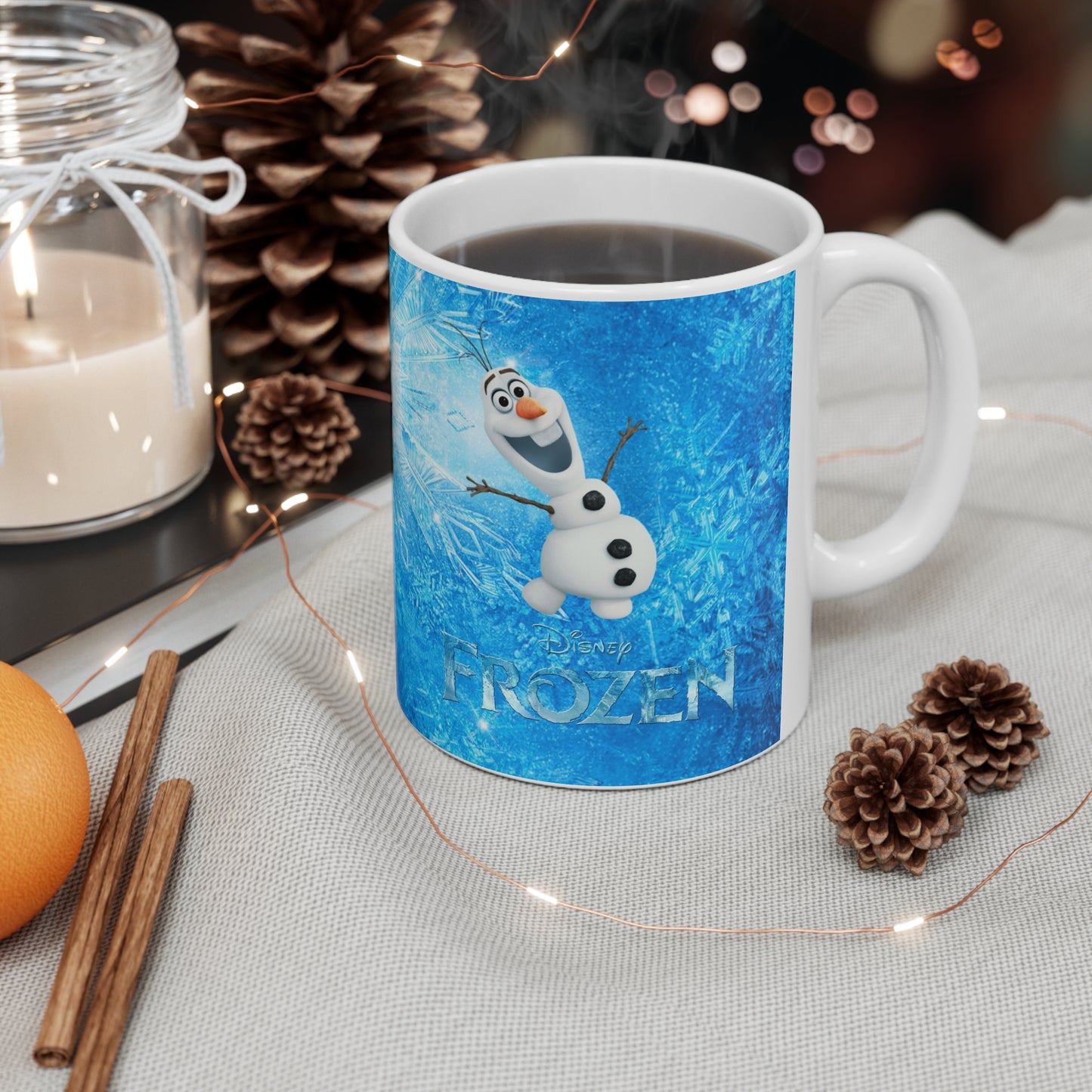 Frozen-Themed Ceramic Coffee Cup Set | 11oz & 15oz | Perfect for Fans