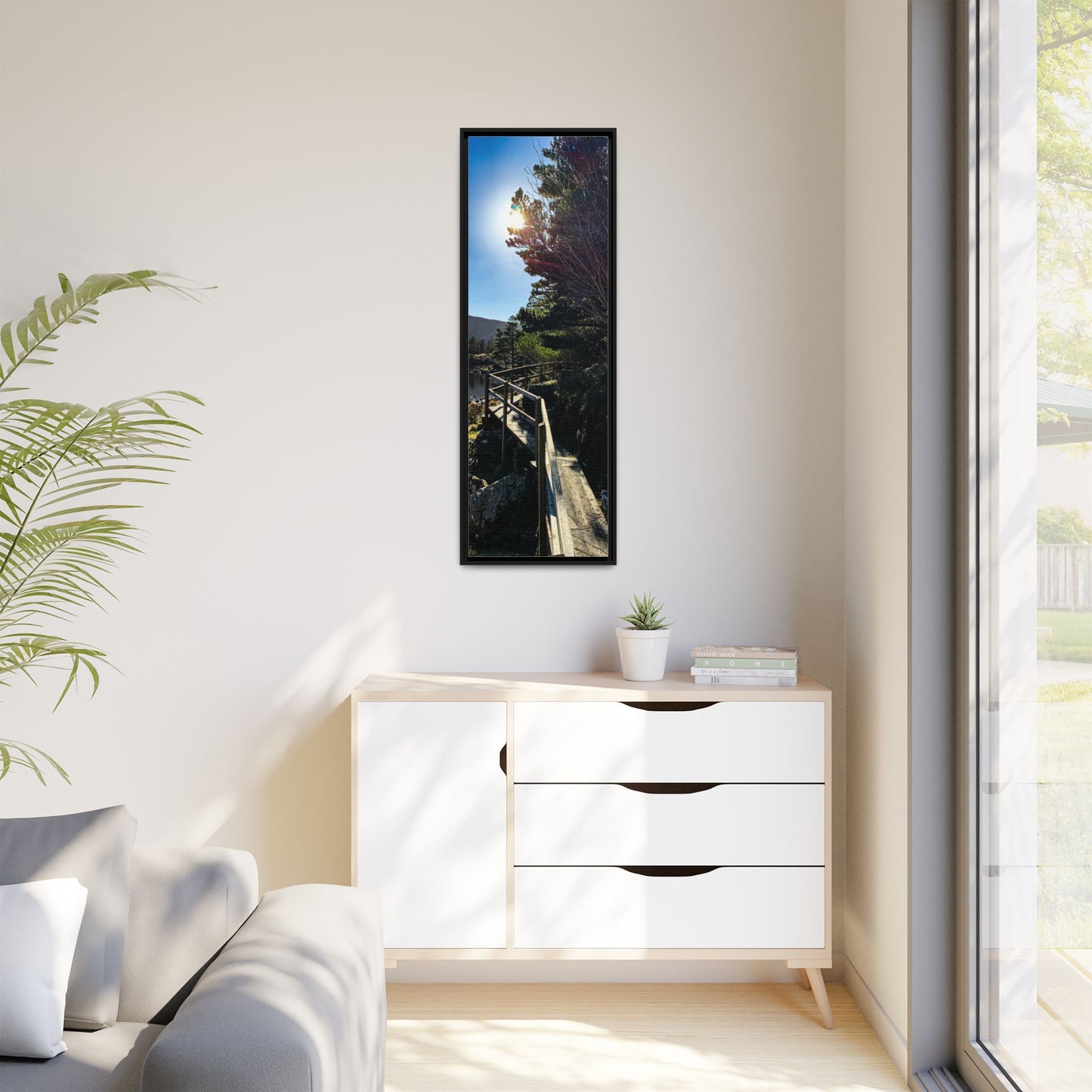 Glanteenassig Trail Matte Canvas, Framed (Multi-color)