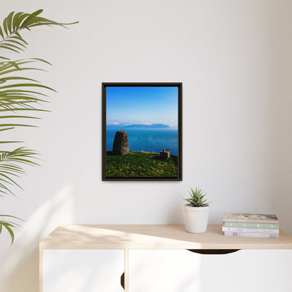Ask Tower Matte Canvas, Framed (Multi-color)