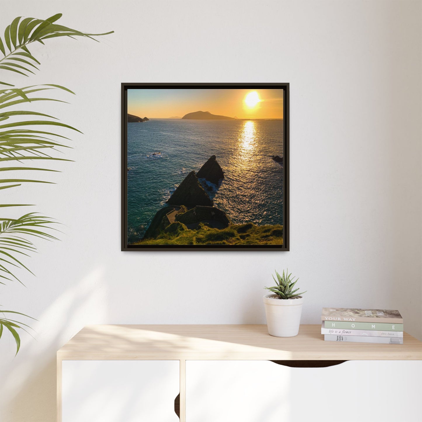 Dunquin Pier Matte Canvas, Framed (Multi-color)