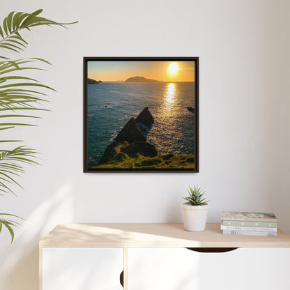 Dunquin Pier Matte Canvas, Framed (Multi-color)