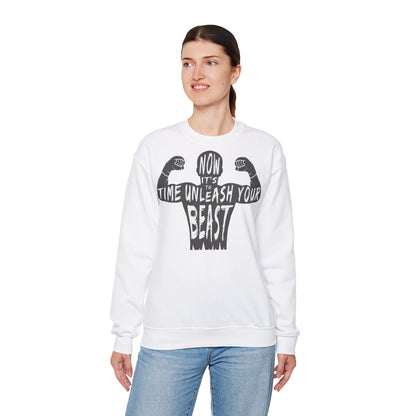 Unisex Heavy Blend™ Crewneck Sweatshirt - "Unleash Your Beast" Motivational