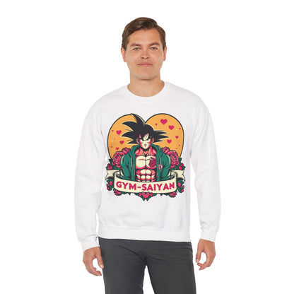 Gym-Saiyan Unisex Heavy Blend™ Crewneck Sweatshirt - Perfect for Workout Lovers