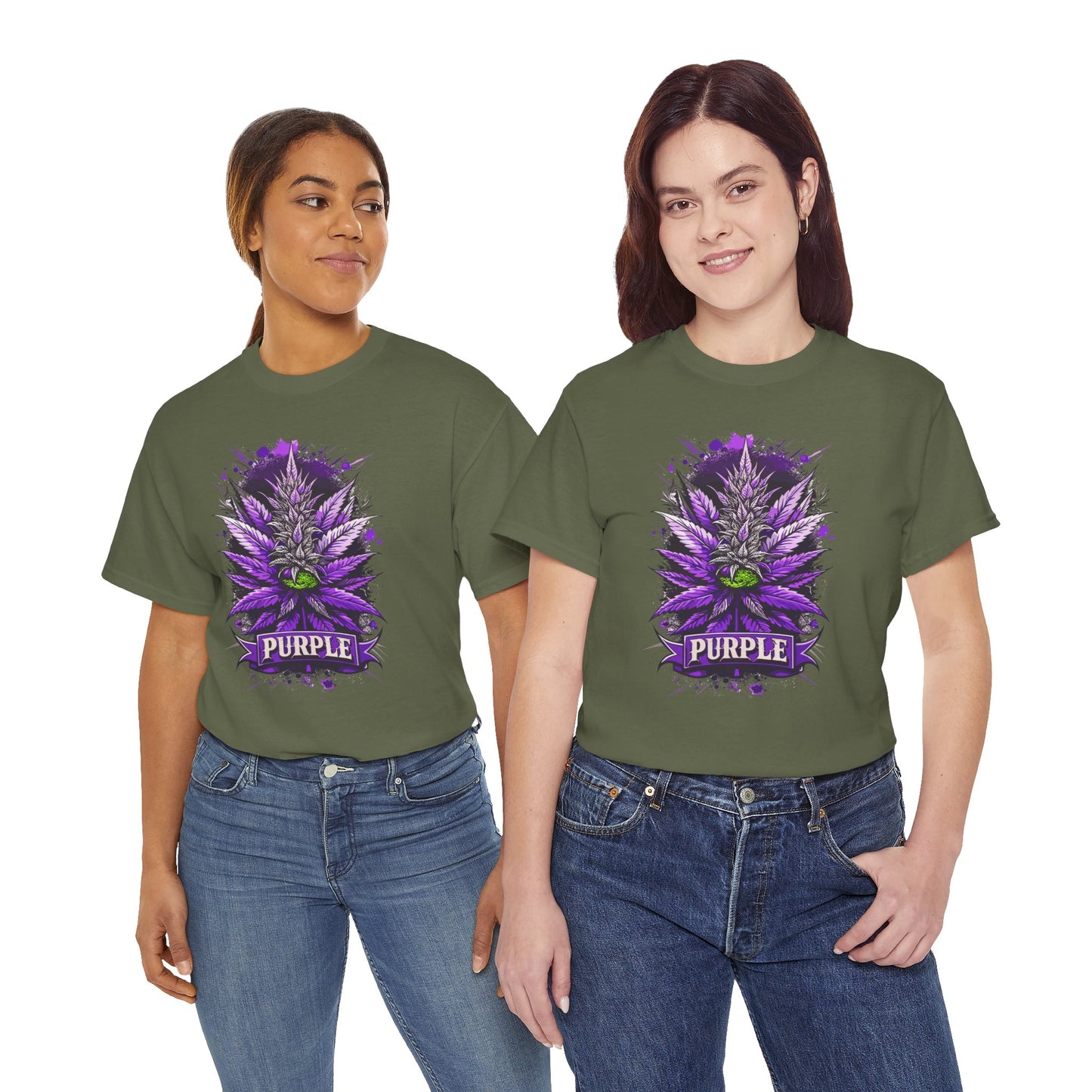 Purple Cannabis Bud T-Shirt — Bold Psychedelic Marijuana Graphic Tee