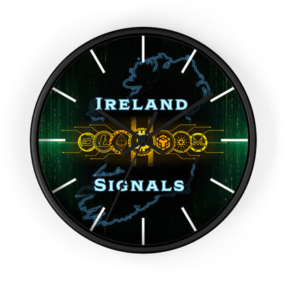 Ireland Signals Wall Clock — Celtic Tech Map Decorative Clock
