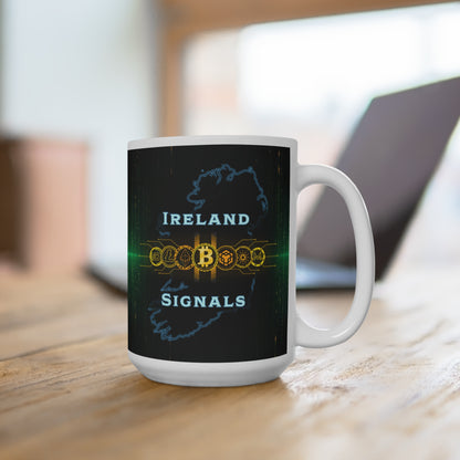 Ireland Crypto Signals Ceramic Mug — Bitcoin & Altcoin Trading Gift