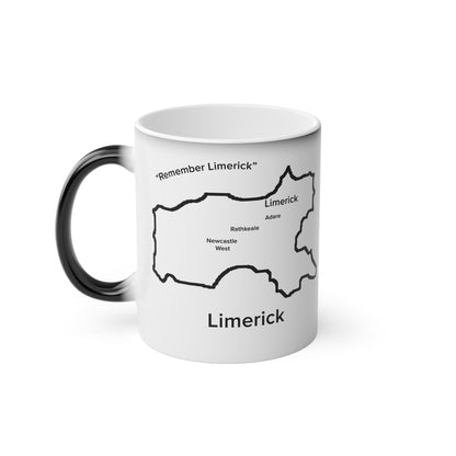Limerick Magic Mug: Color - Changing Coffee Cup with Artistic Map Design