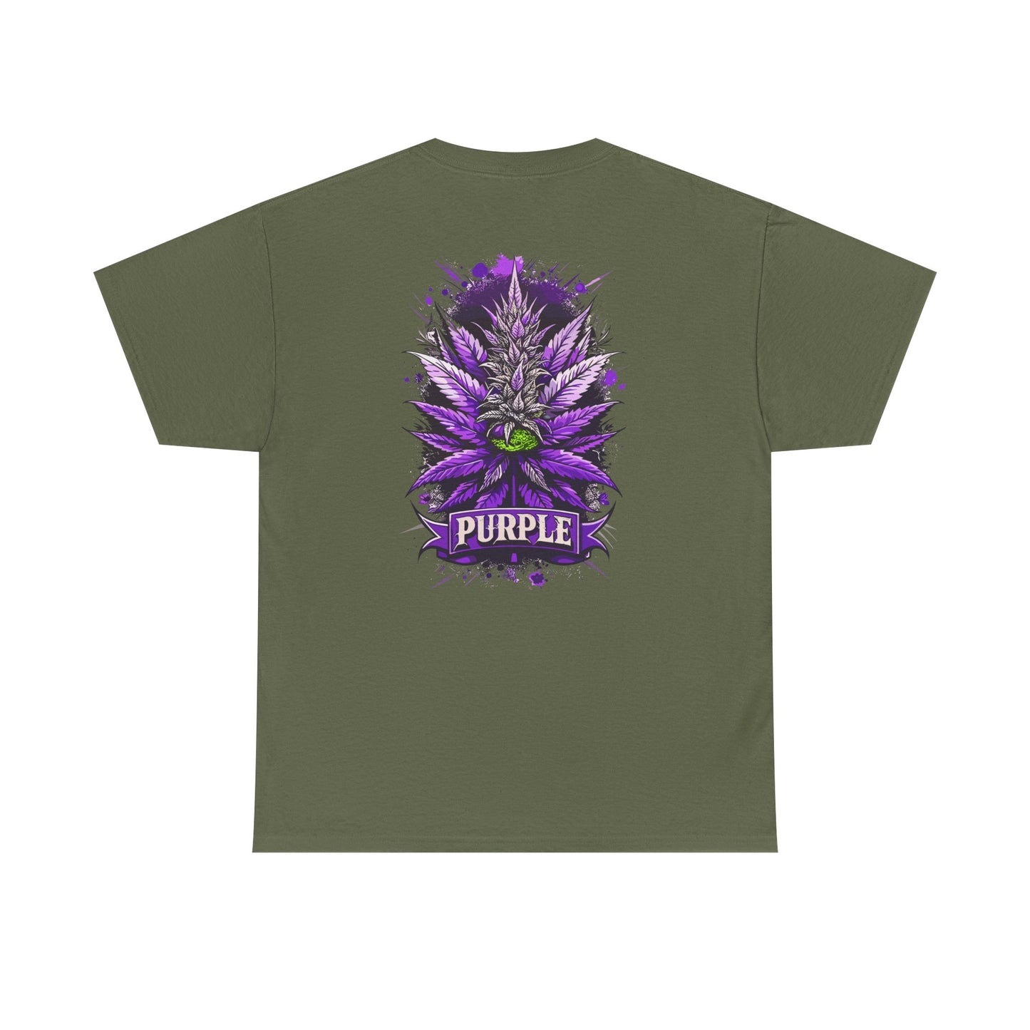 Purple Cannabis Bud T-Shirt — Bold Psychedelic Marijuana Graphic Tee