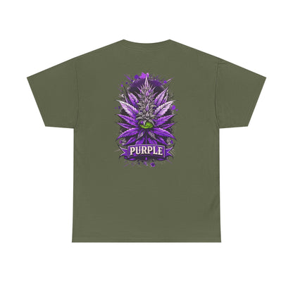 Purple Cannabis Bud T-Shirt — Bold Psychedelic Marijuana Graphic Tee