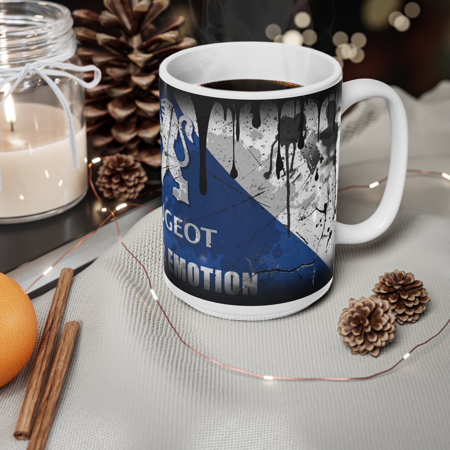 Peugeot Emotion & Emotion Ceramic Coffee Mug - 11oz & 15oz