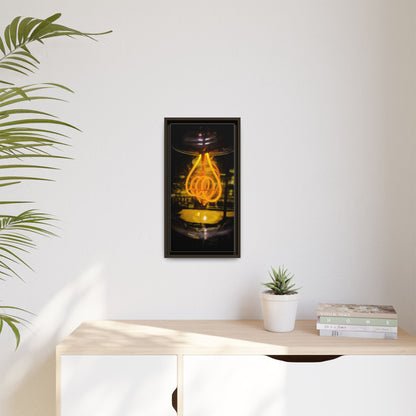 Bulb Matte Canvas, Framed (Multi-color)