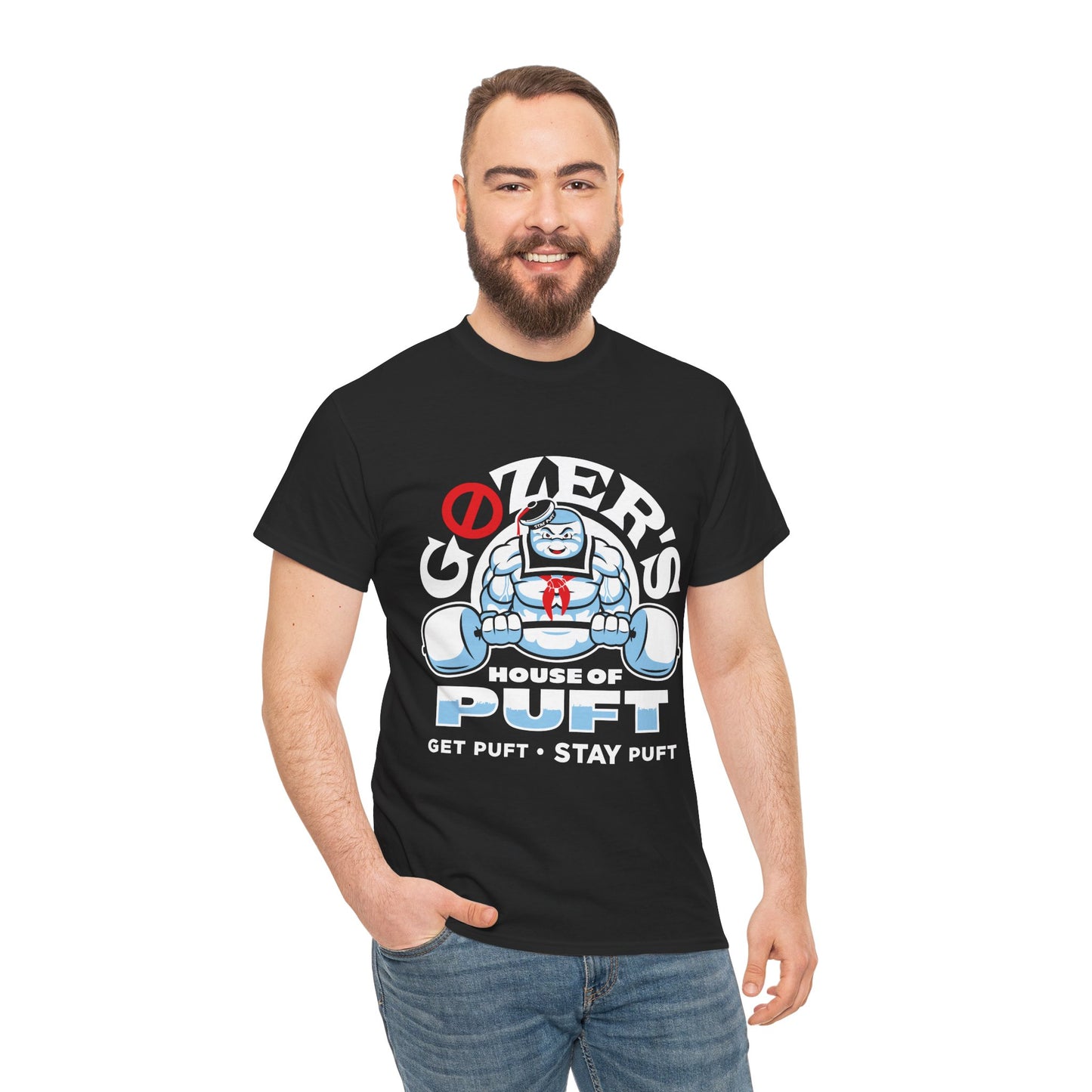 Fun Ghostbusters-Inspired Unisex Heavy Cotton Tee - "Gozer's House of Puft"