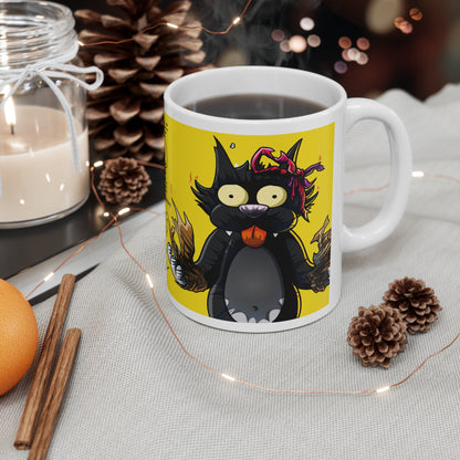 Whimsical Cartoon Ceramic Coffee Mug - 11oz & 15oz