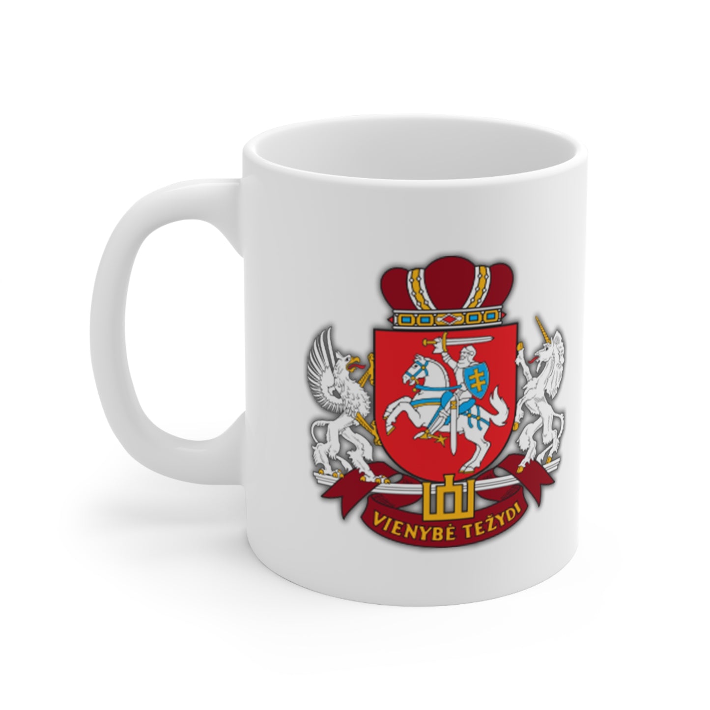 Lithuania Herb Crest Ceramic Coffee Cups - 11oz & 15oz, Perfect for Gifts & Home Decor