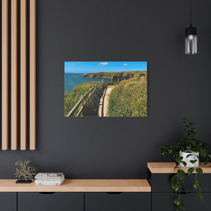 Sunny Walk In Ballybunion Matte Canvas, Stretched, 1.25"