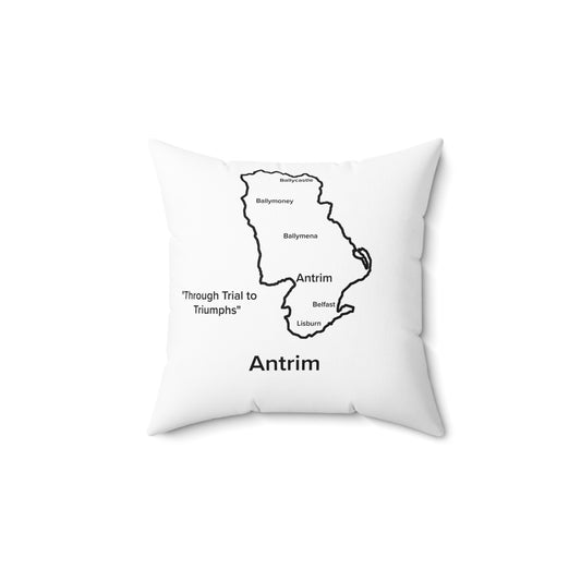 Antrim Spun Polyester Square Pillow White Edition 2 Sizes
