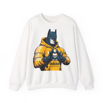 Superhero Style Unisex Crewneck Sweatshirt - Cool Batman Design for Everyday Wear