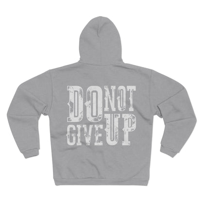 Motivational Zip-Up Hoodie - 'DO NOT GIVE UP'