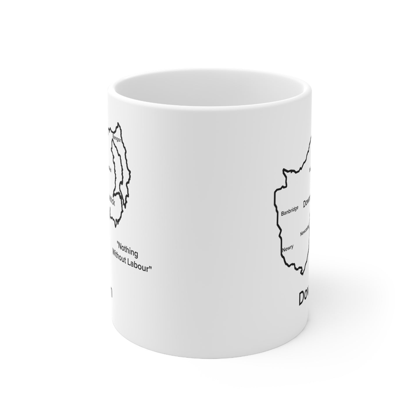Down Ceramic Coffee Cup - 11oz & 15oz