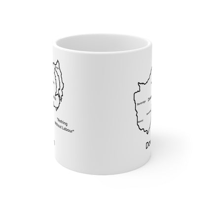 Down Ceramic Coffee Cup - 11oz & 15oz