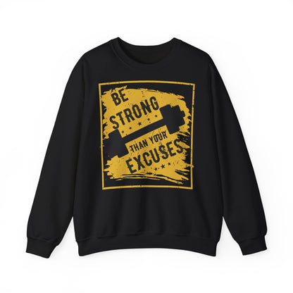 Be Strong Motivational Crewneck Sweatshirt for Fitness Enthusiasts