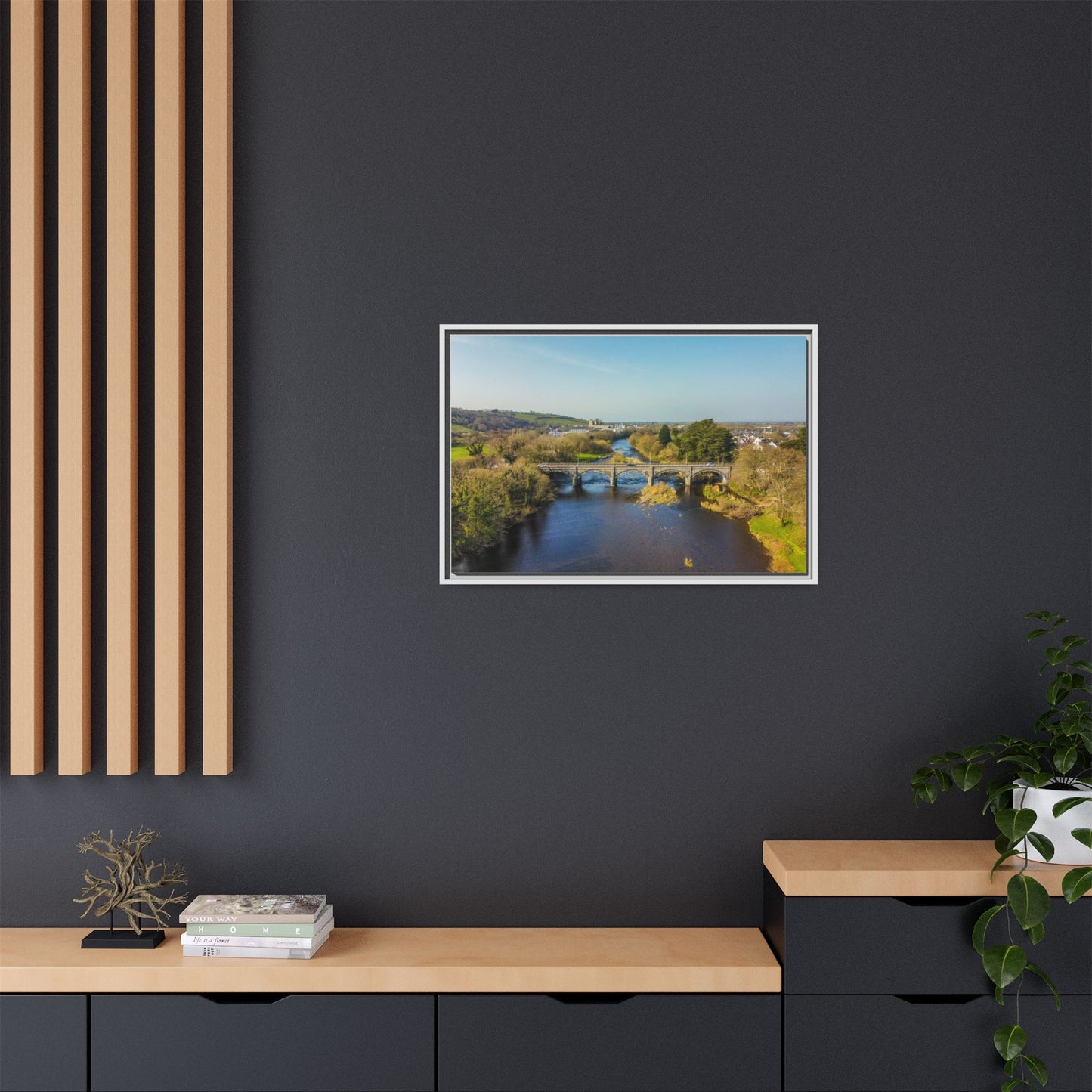 Listowel Bridge Matte Canvas, Framed (Multi-color)