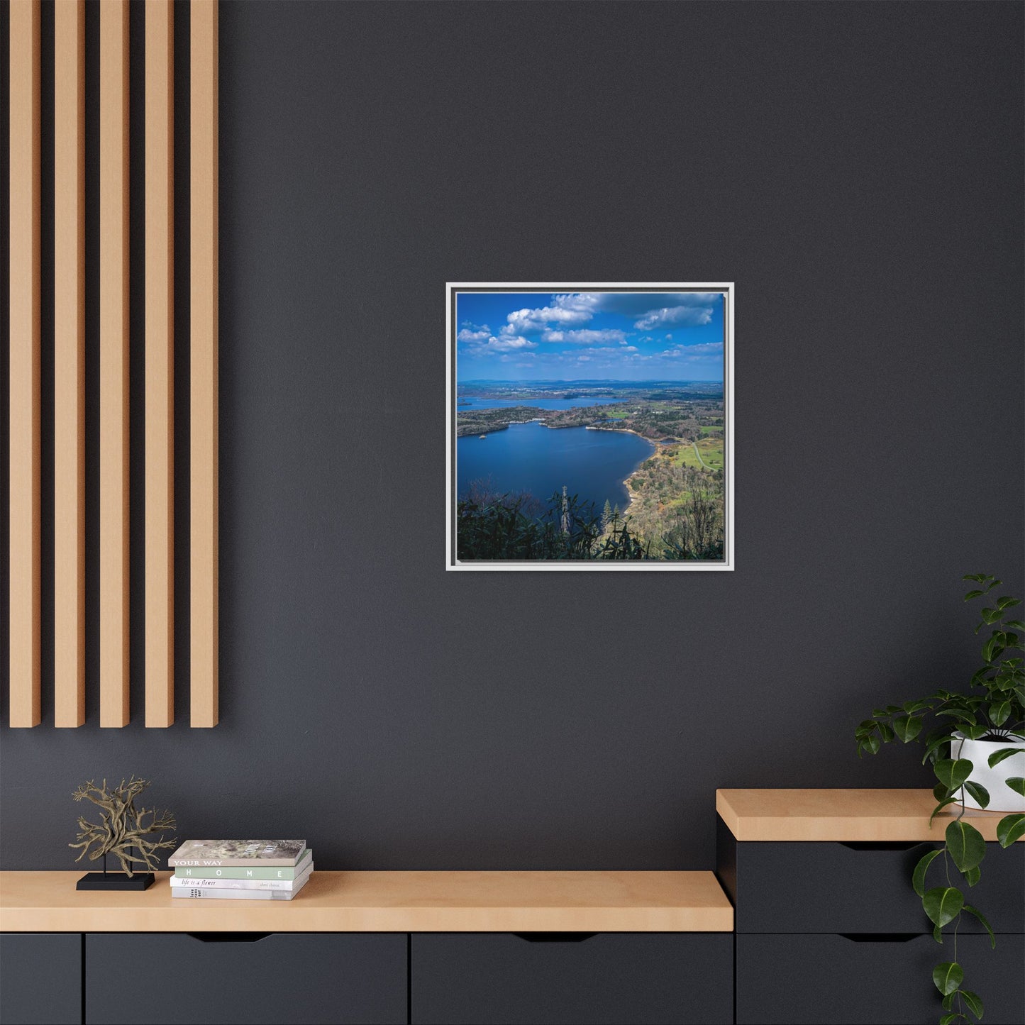 Kuckross Lake Matte Canvas, Framed (Multi-color)
