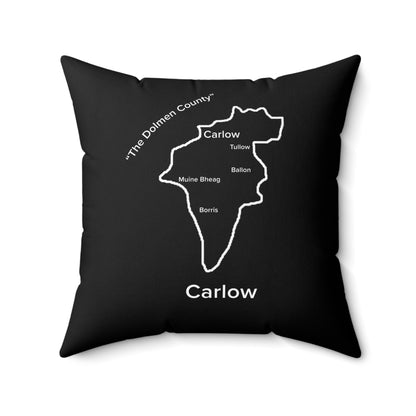 Carlow Spun Polyester Square Pillow Black Edition 4 Sizes