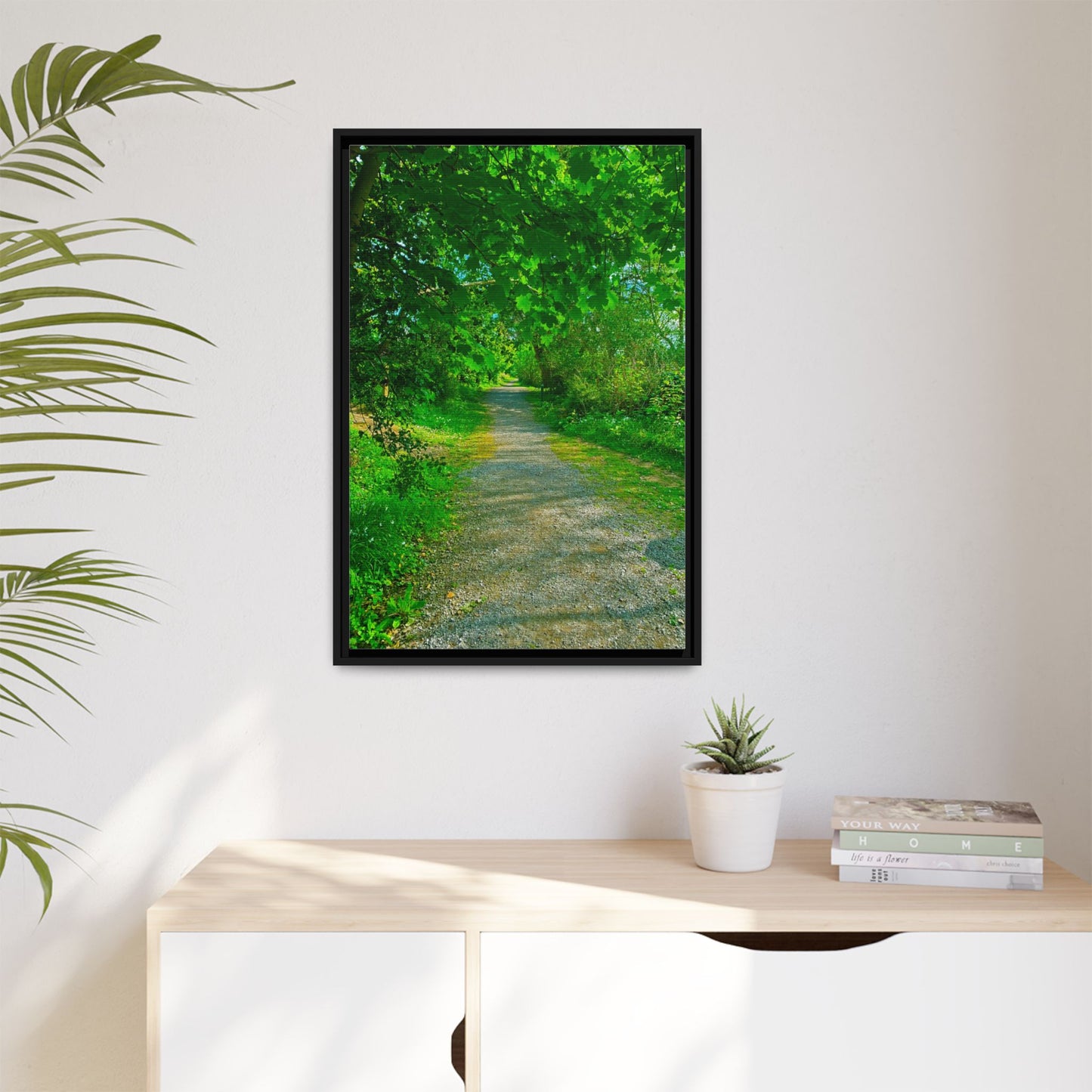 Listowel River Walk Matte Canvas, Framed (Multi-color)