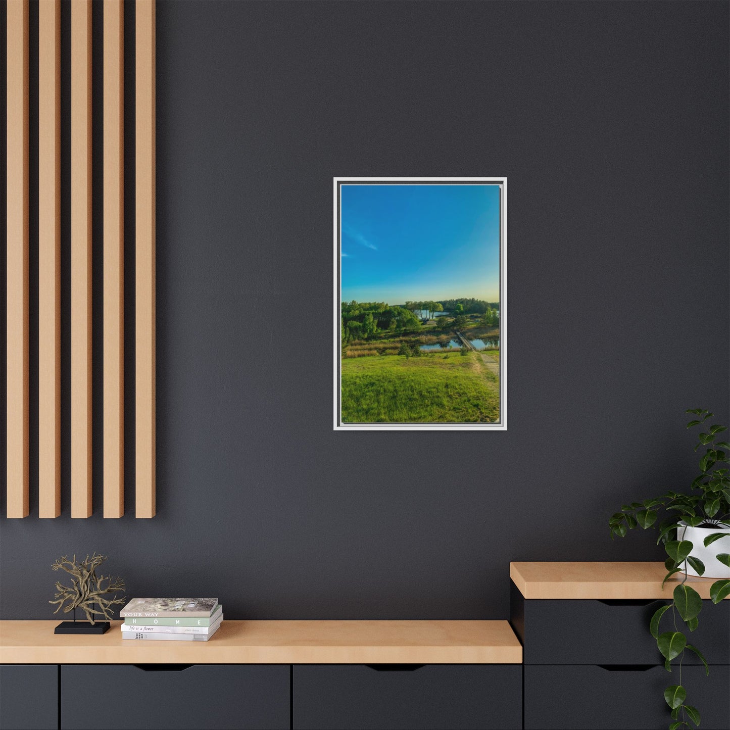 Zageres Lake Matte Canvas, Framed (Multi-color)
