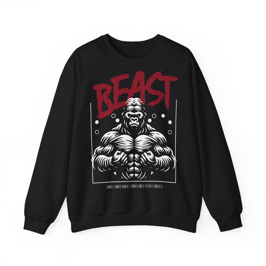 Unisex Heavy Blend™ Crewneck Sweatshirt - Beast Design for Fitness Enthusiasts