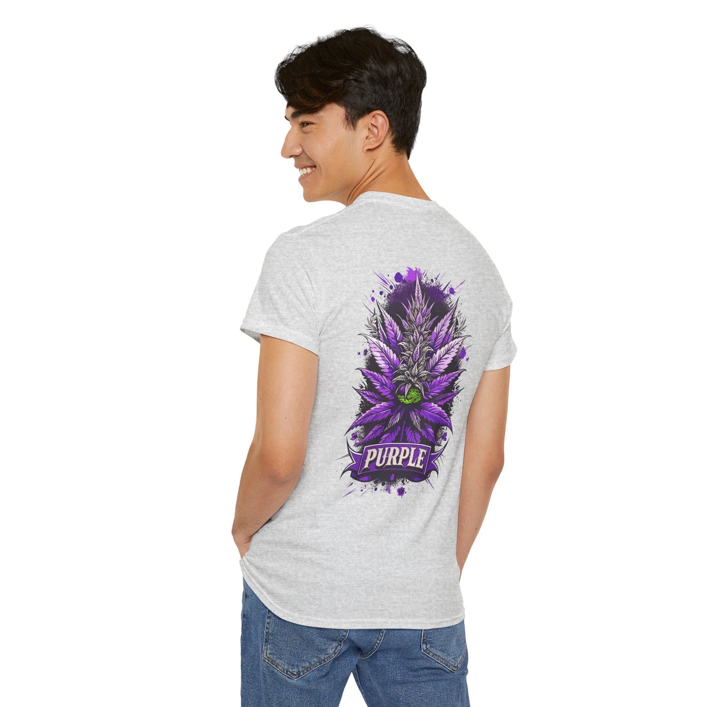 Purple Cannabis Bud T-Shirt — Bold Psychedelic Marijuana Graphic Tee