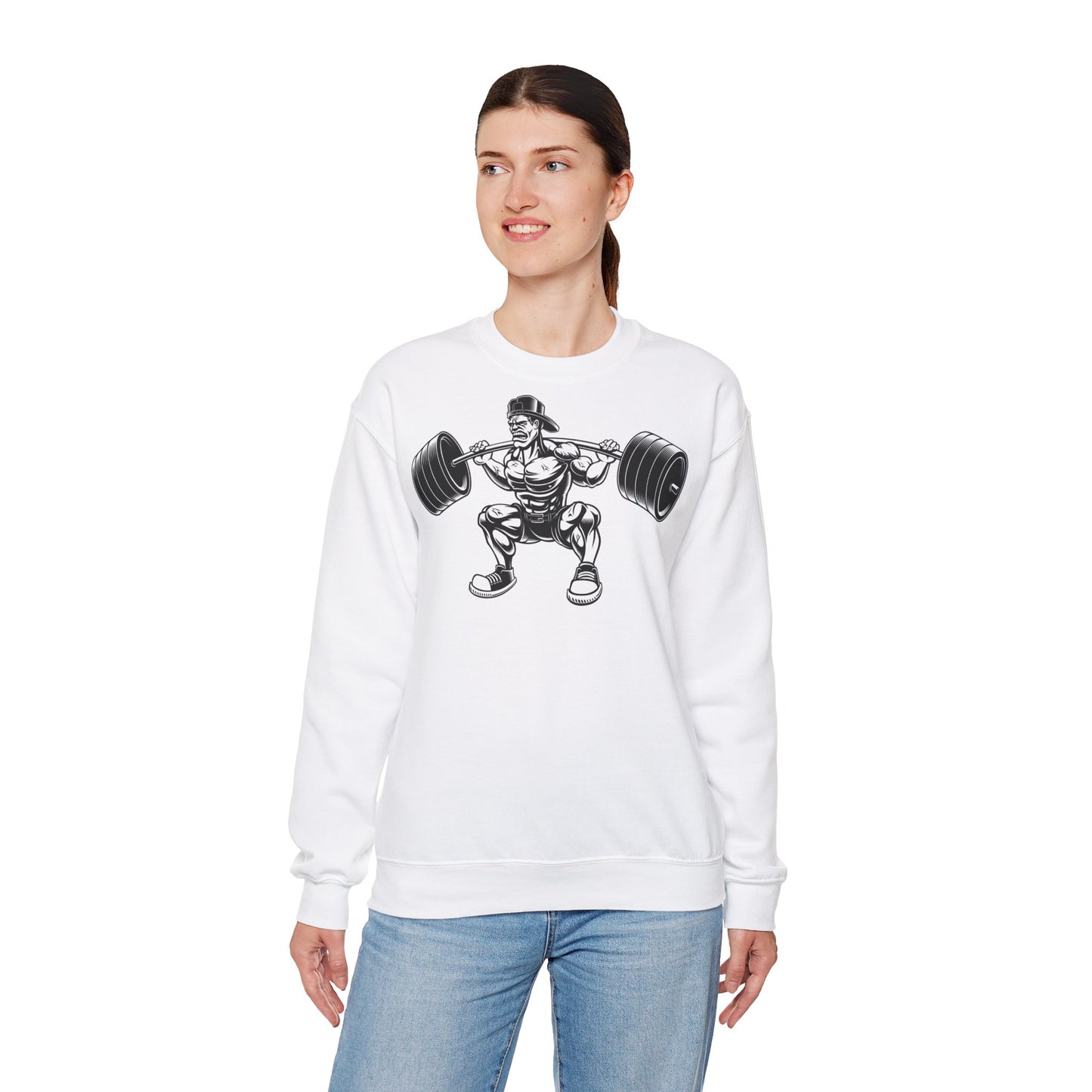 Fitness Enthusiast Crewneck Sweatshirt - Weightlifting Gym Apparel
