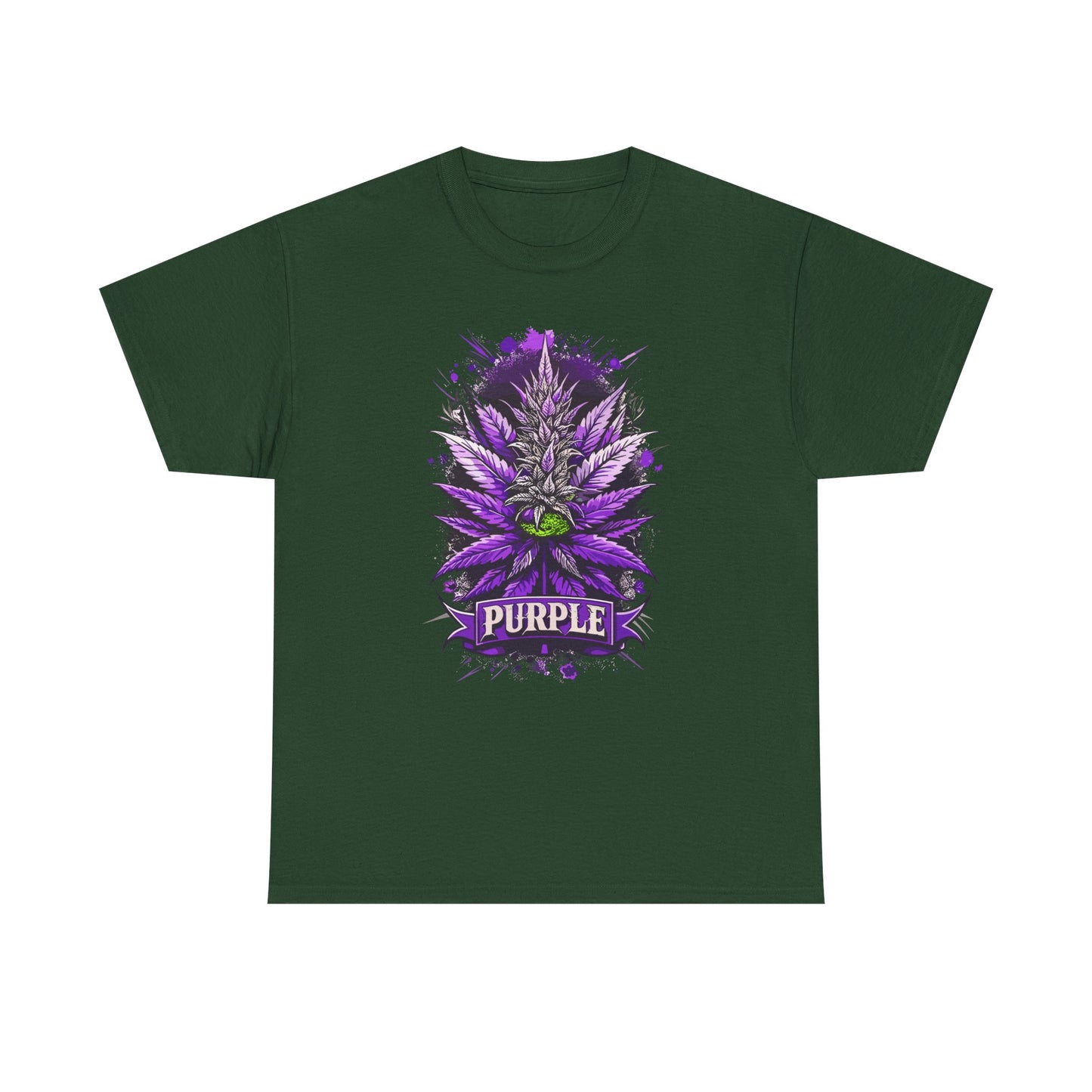 Purple Cannabis Bud T-Shirt — Bold Psychedelic Marijuana Graphic Tee