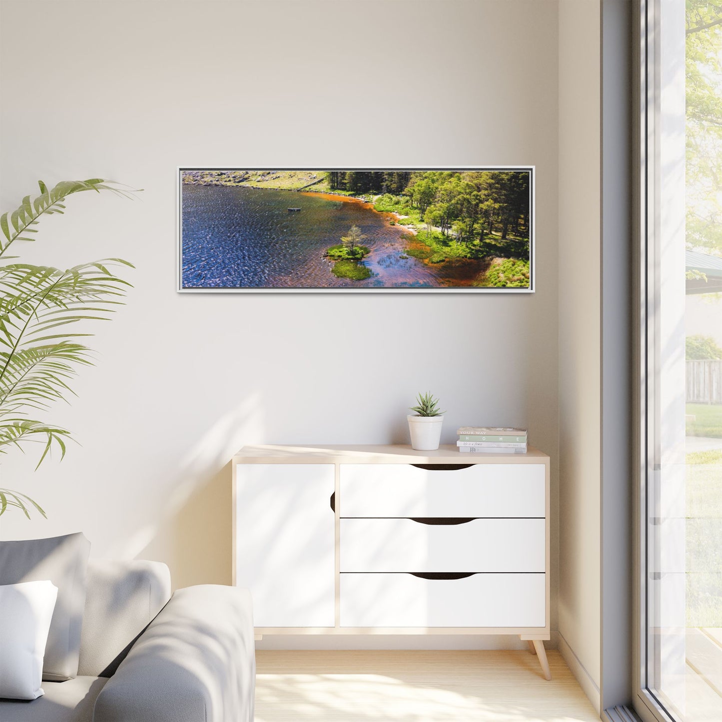 Gleanteenassig Forest Matte Canvas, Framed (Multi-color)