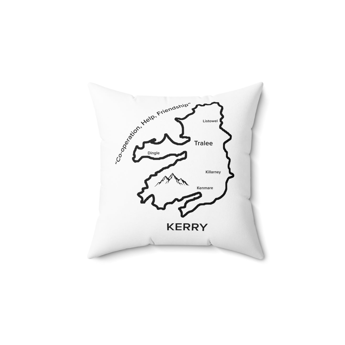 Kerry Spun Polyester Square Pillow White Edition 2 Sizes