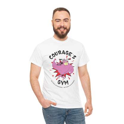 Courage's Gym Mom T-Shirt – Fun Unisex Heavy Cotton Tee White