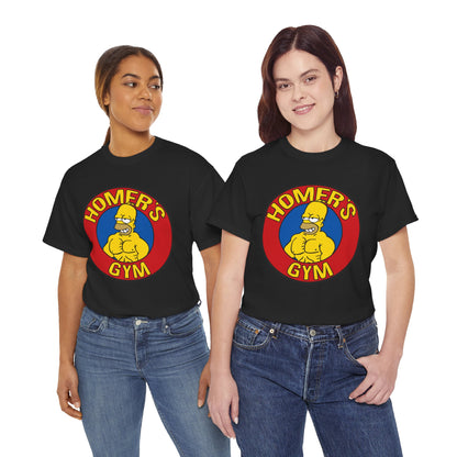 Muscular Homer Gym Unisex Heavy Cotton Tee