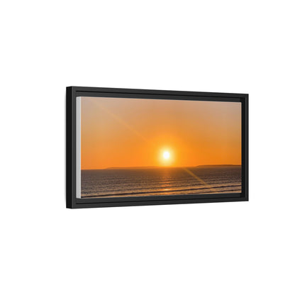 Sunset in Ocean Matte Canvas, Framed (Multi-color)
