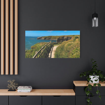 Sunny Walk In Ballybunion Matte Canvas, Stretched, 1.25"
