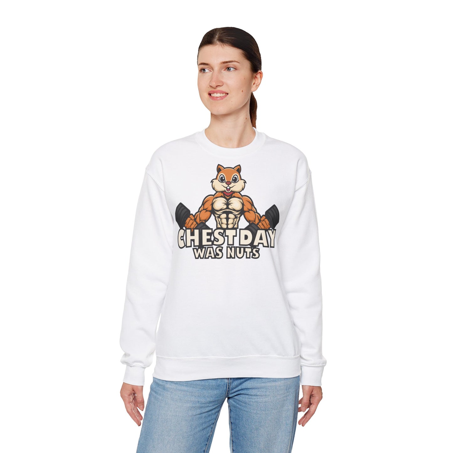 Funny Chest Day Sweatshirt for Gym Lovers - Unisex Heavy Blend™ Crewneck