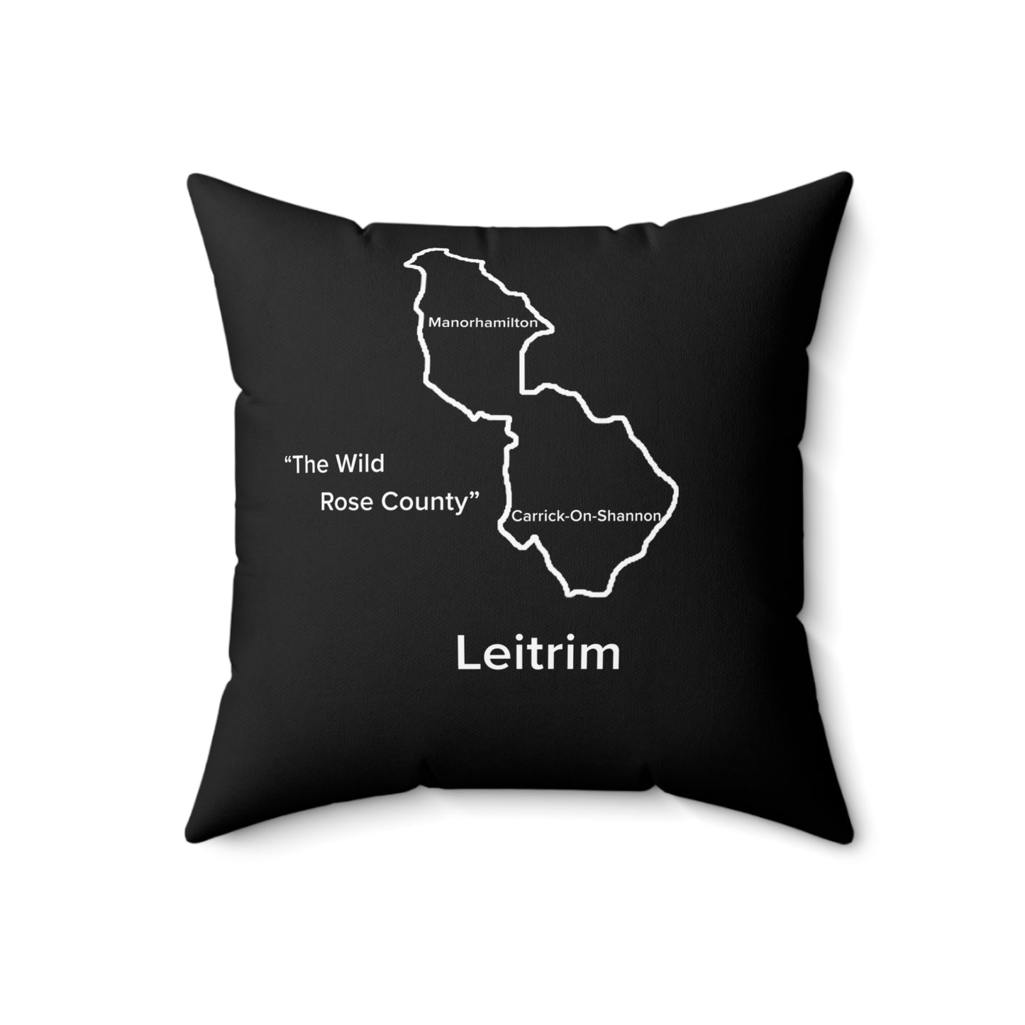Leitrim Spun Polyester Square Pillow Black Edition 4 Sizes