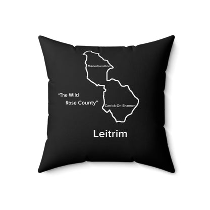 Leitrim Spun Polyester Square Pillow Black Edition 4 Sizes